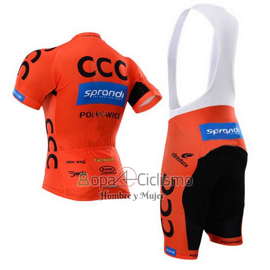 Ccc Ropa Ciclismo Culotte Corto 2015 Mangas Cortas Negro y Naranja